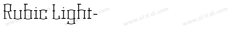 Rubic Light字体转换
